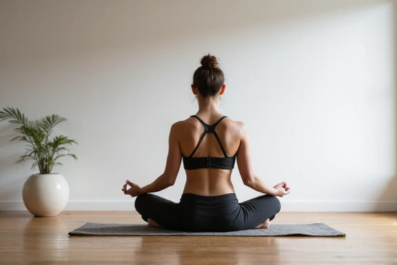 Una persona meditando para la gestión del estrés.